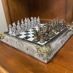 Vintage Dragon Head Chess Set