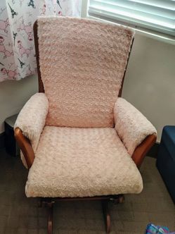 Rocking glider with ottoman
