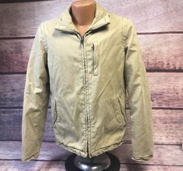 american eagle coat mens xs tan jacket fleece line