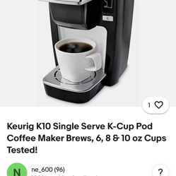 Keurig K10 Single 