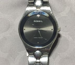 Fossil Silver and Black Dress Watch