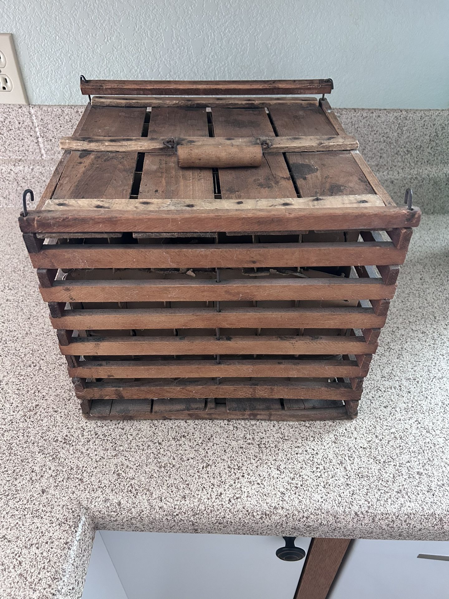 Antique Wood Egg Crate