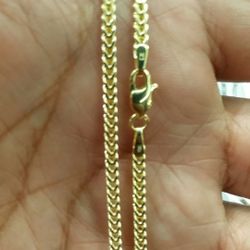 10k gold franco 22 inch long 6.1 grams 2 1/2mm