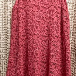 Suzanne Betro Rose Pink Sleeveless Lace Sheath Dress Women’s Size Small 