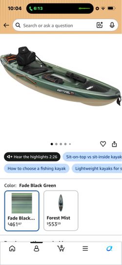 Kayak and life vest