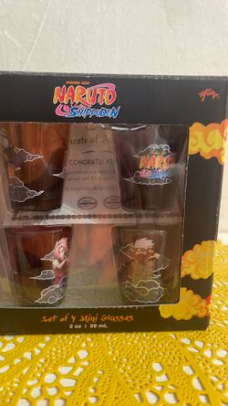 Set of 4 mini glasses (Naruto )