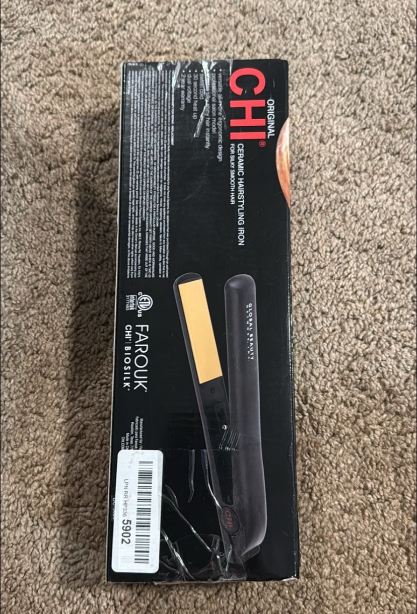With the six piece. Nugget Hair, straightening iron brand.