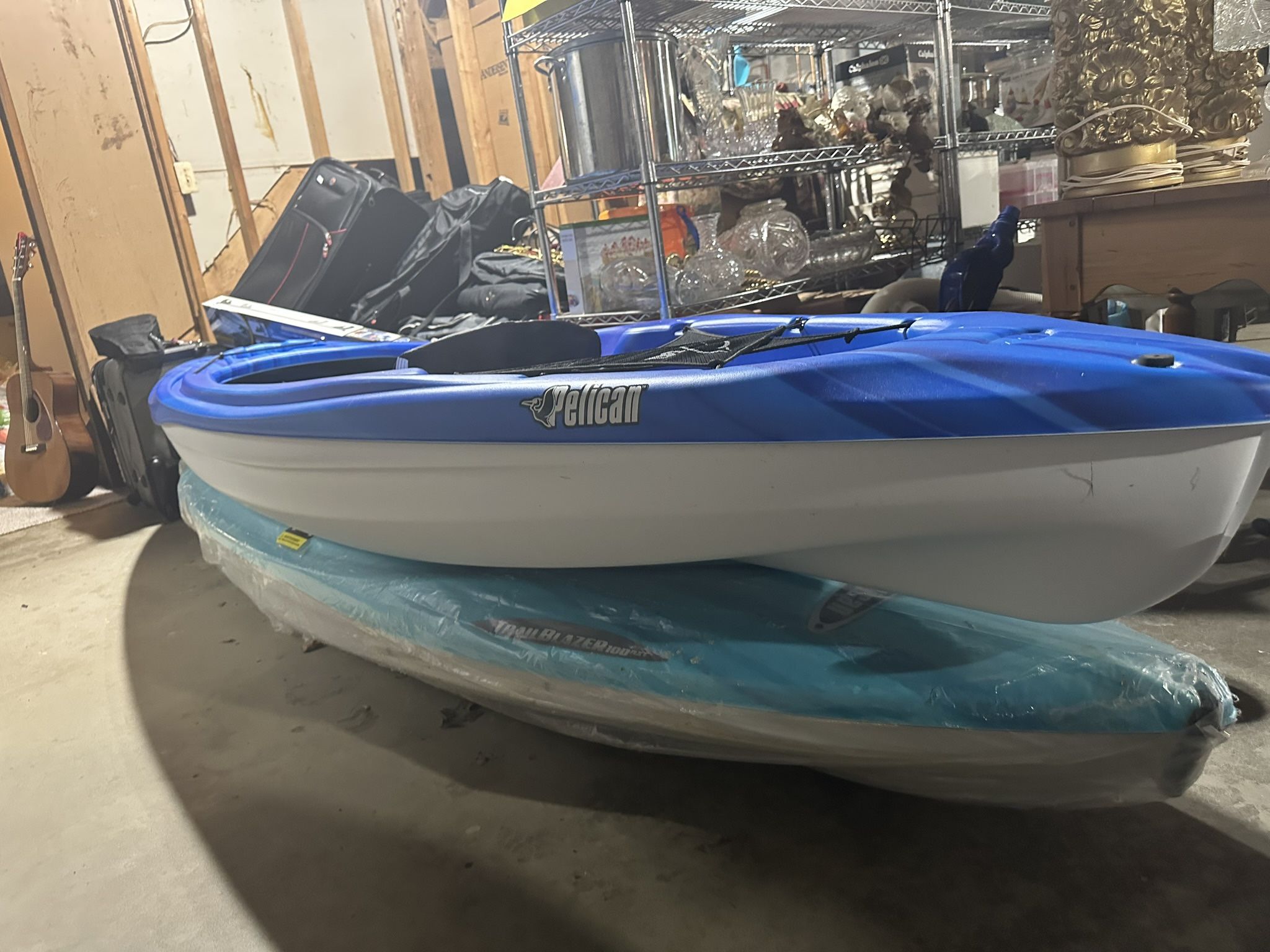 Pelican Trailblazer 100 NXT Kayak 10ft Sit-In Blue & Teal (2 Pack)