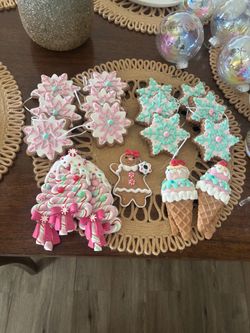 Christmas Ornament Set Gingerbread Candy Theme