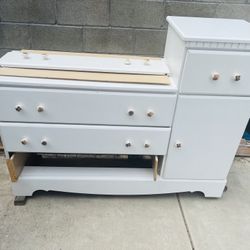 White Wood Drawer 