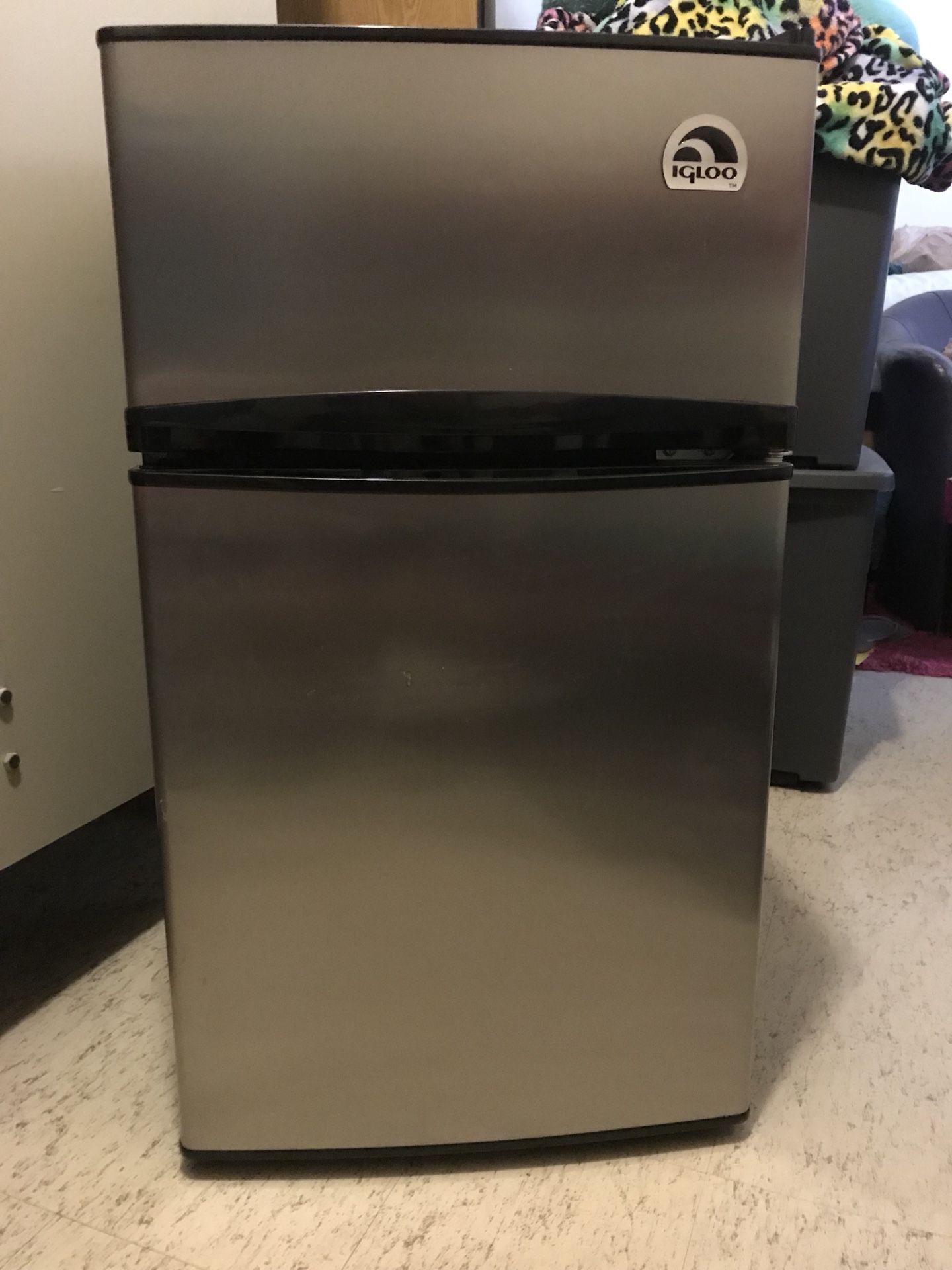 Igloo mini fridge and freezer refrigerator