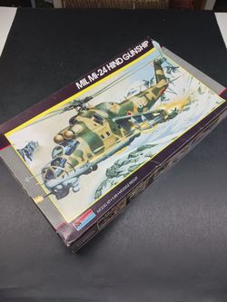 Monogram 1987 Mil MI-24 Hind Gunship helicopter model 5819
