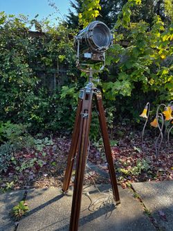 Industrial Tripod Spotlight Floor Lamp
