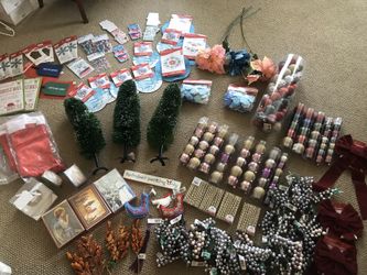 Huge lot of Christmas ornaments, crafts etc. all BRAND NEW worth $300