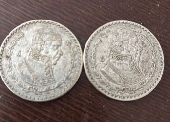 4 Mexican Silver Peso Coins