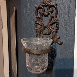 Pair Of Iron  Wall Candle Holders