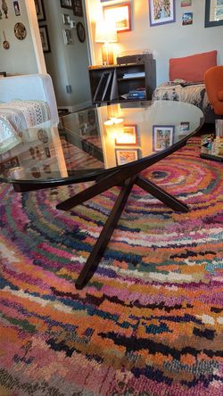 Oval Glass Coffee Table