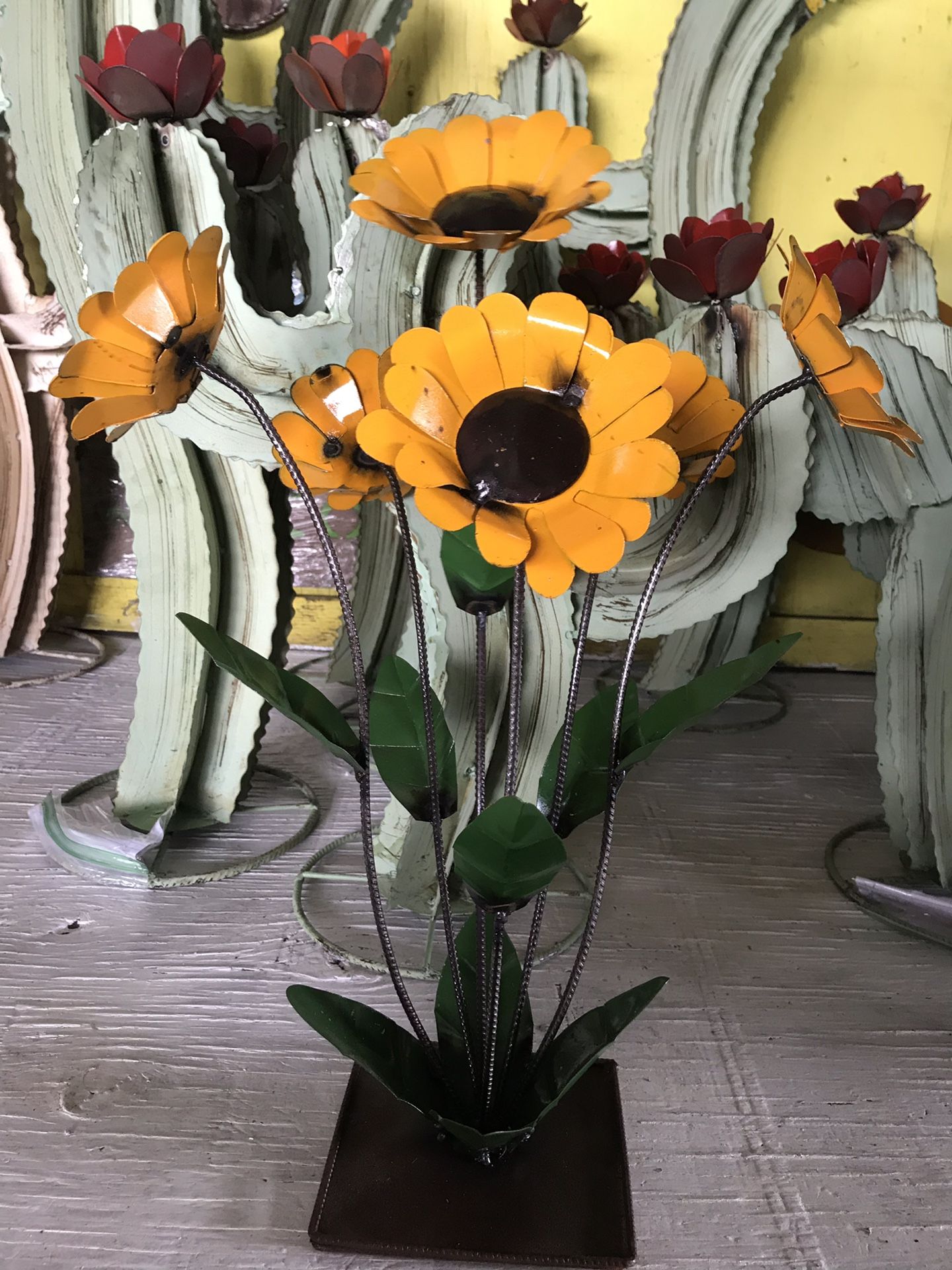 Beautiful Metal Sunflowers