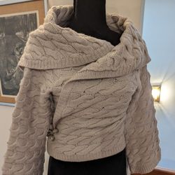 Magaschoni Sweater XS W Butterfly Pin Clip From Neiman Marcus