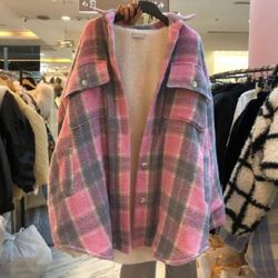 Pink Flannel Coat