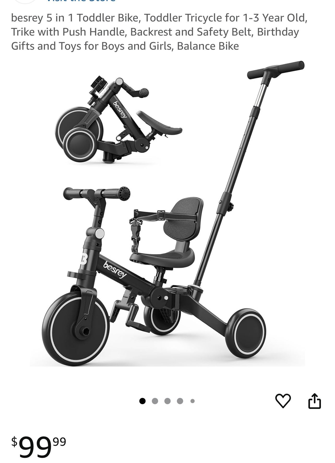 besrey 5 in 1 toddler bike