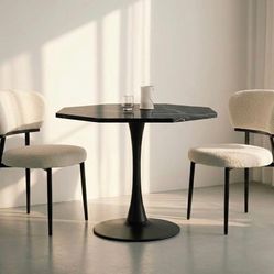 Black Side Coffee Table And 2 Chairs 