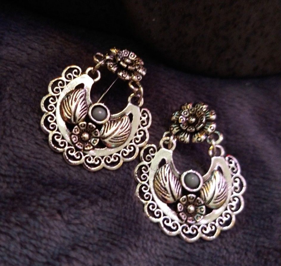 Vintage Style Bohemian Silver Earrings