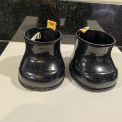 Build A Bear Shiny Black Rain Boots