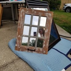 Rustic Window Mirror