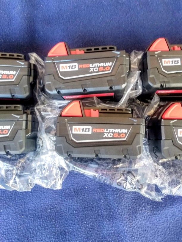 Milwaukee 5 Amp Batteries $60 Each