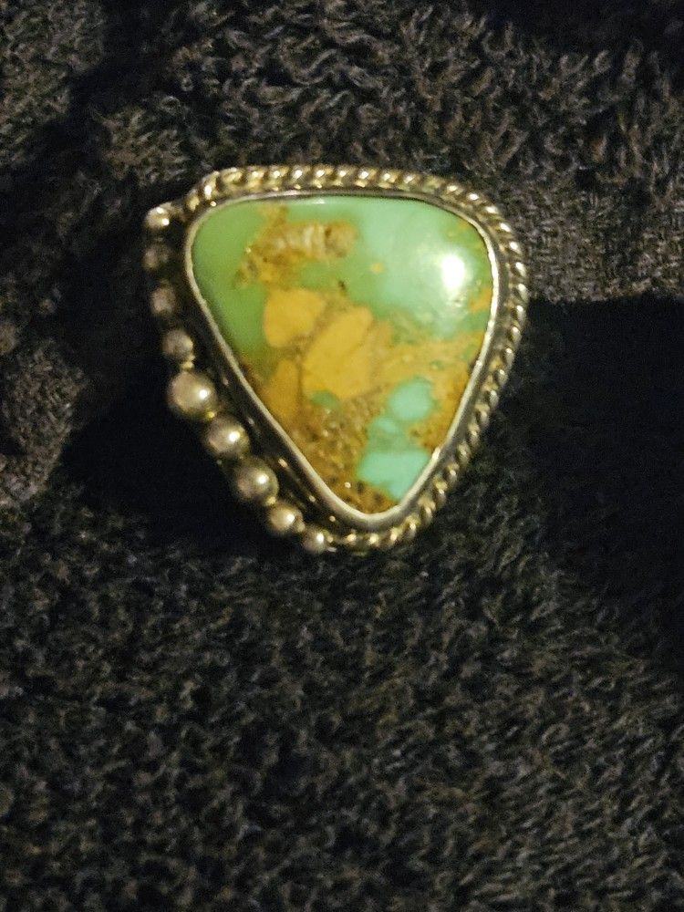 Authentic Natural Royston Turquoise Ring Size 8