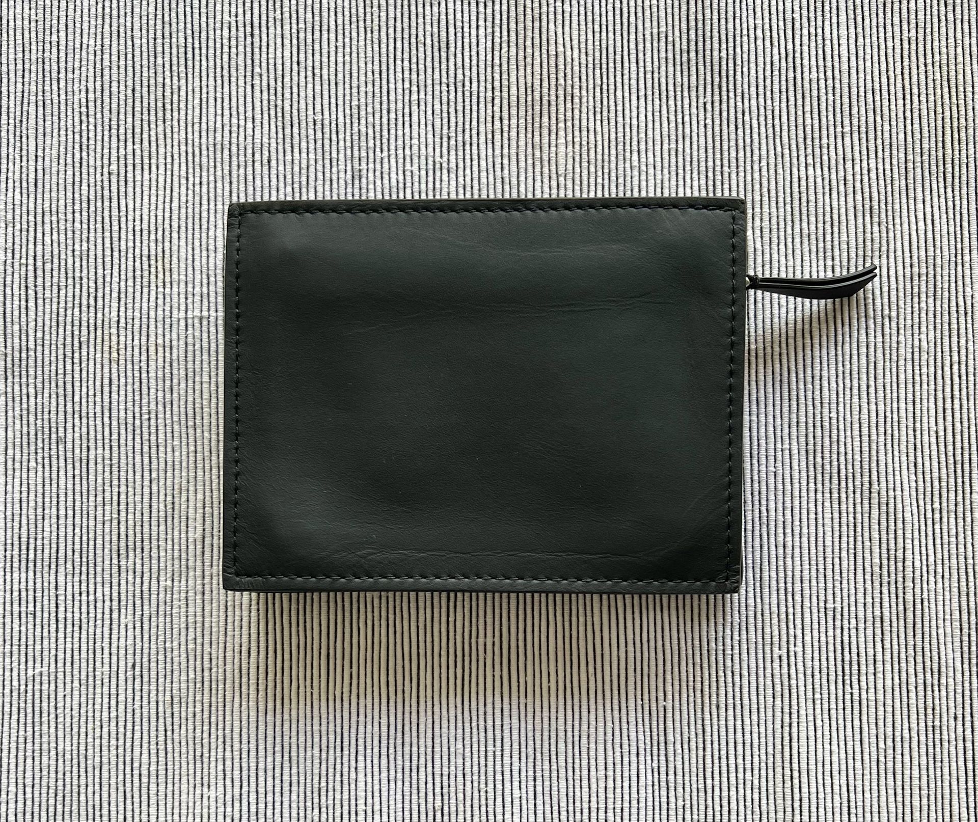 AT.KOLLEKTIVE NEW Open Box Bianca Saunders Edition Black Leather Zippered Wallet