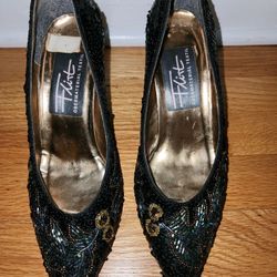 Sequins and Beaded, dressy Shoes. excellent condition-Sz 8M