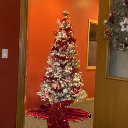 Pre Lit Christmas Tree With All Decorations 