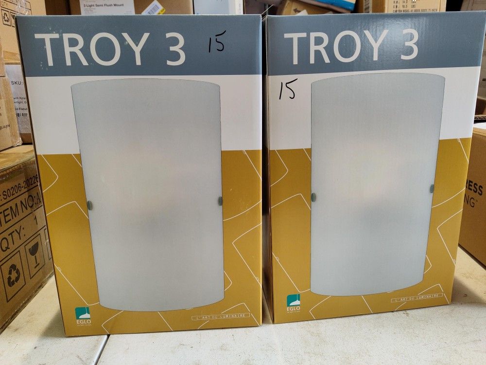 Troy 3 11.8" Tall 1 Light Wall Sconce Light Fixture In Matte Nickel With Frosted Glass Shade, Few Available