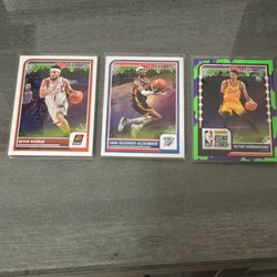 SGA,DEVIN BOOKER, AND WEMBY Basketball Cards