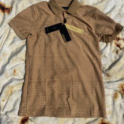 Gold or brown Versace polo shirt