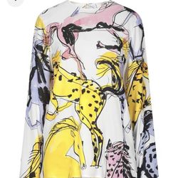 Stella McCartney Louisa watercolor horse print blouse