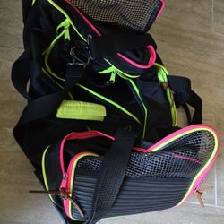 granbeur sports duffle bag neon