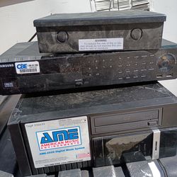 Security cameras DVR monitor and cd player