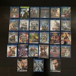 Marvel Cinematic Universe MCU Avengers Movie Blu-Ray And DVD Lot