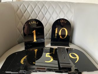Wedding Table Numbers 1-10