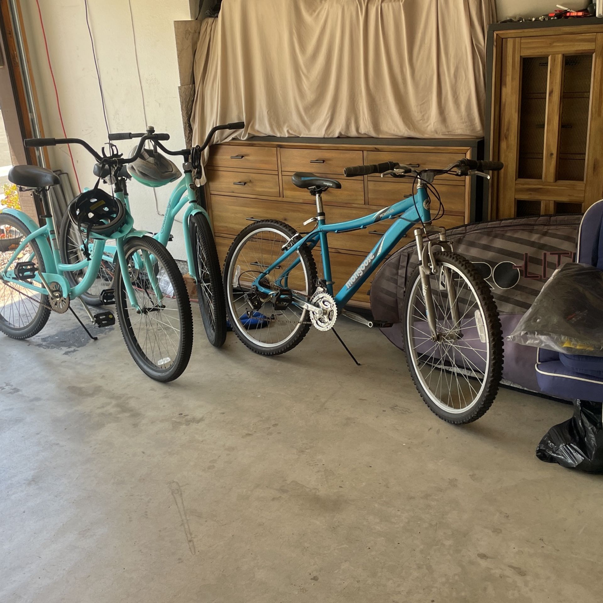 2 Beach Cruisers $50. 1 Mountain Bike $50.