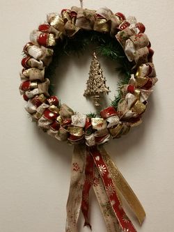 Christmas ribbon wreath