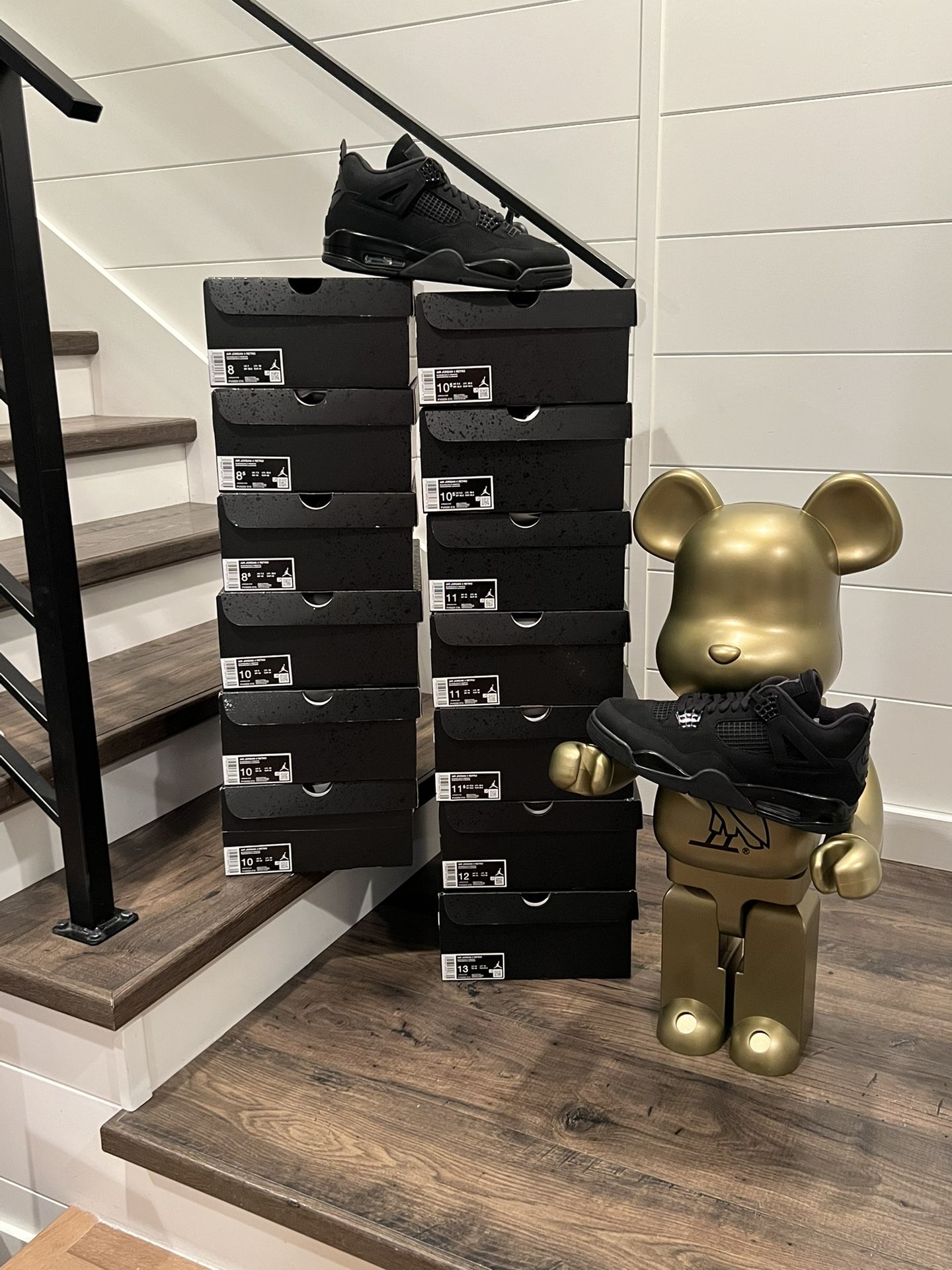 Jordan 4 Black Cat Size 8 9.5 10 11 11.5 5.5Y 7W 12 10.5 13