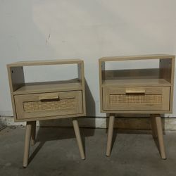 Mid-Century Modern Nightstands – Set of 2
