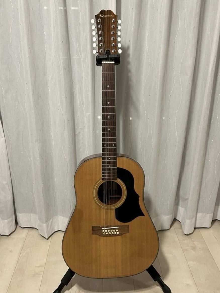 EPIPHONE PR-650-12 Acoustic Guitar with HARD CASE. MADE IN JAPAN (Good condition) PICK UP IN CORNELIUS