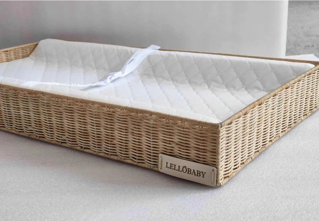 Brand New LELLOBABYâ„¢ X Hampton gBABY- Rattan Wicker Changing Tray Premier