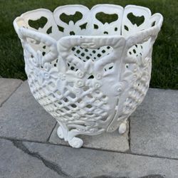 Vintage Detailed Metal Planters