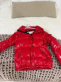 Red Glossy Puffer Jacket